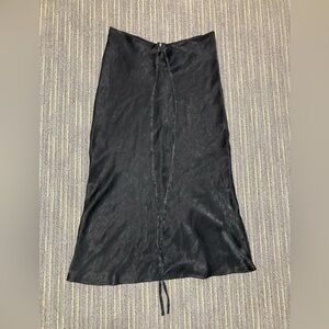 Urban Outfitters Black Satin Maxi Skirt